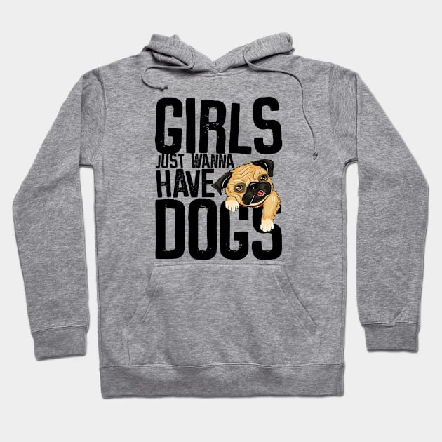 Girls just wanna have Dogs Hoodie by kirkomed